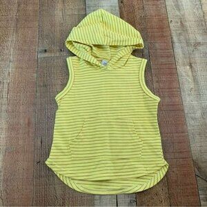 Orcas Lucille lemon yellow striped hooded tank -2T